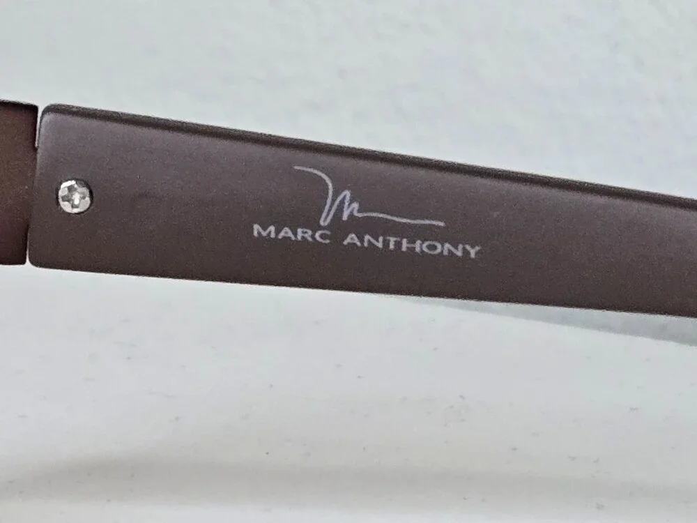 Marc Anthony Aviator Sunglasses Copper Color Metal Frames ~ Brown Arms & Lenses